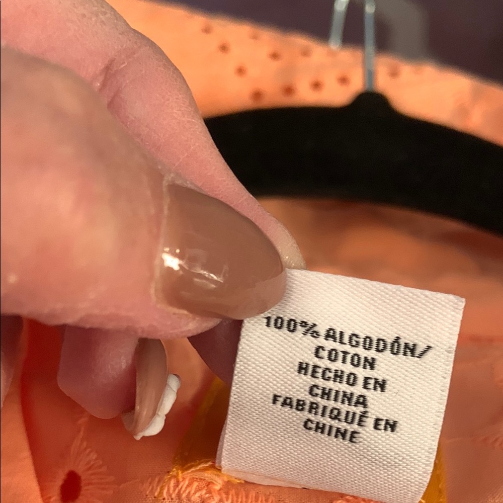 Ruby Rd. Orange Embellished Button Down Shirt - Picture 3 of 6